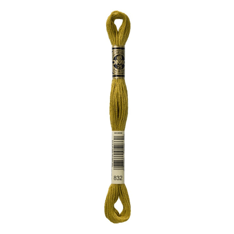 DMC 832 Six Stranded Embroidery Floss Golden Olive