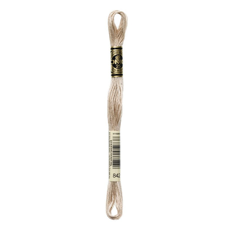 DMC 842 Six Stranded Embroidery Floss Very Light Beige Brown