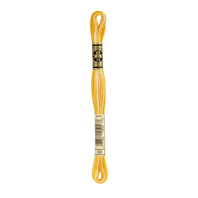 DMC 90 Six Stranded Embroidery Floss Variegated Yellow