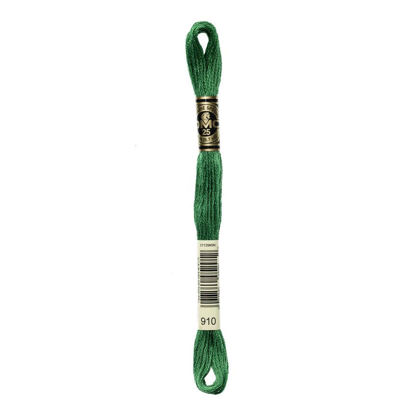 DMC 910 Six Stranded Embroidery Floss Dark Emerald Green