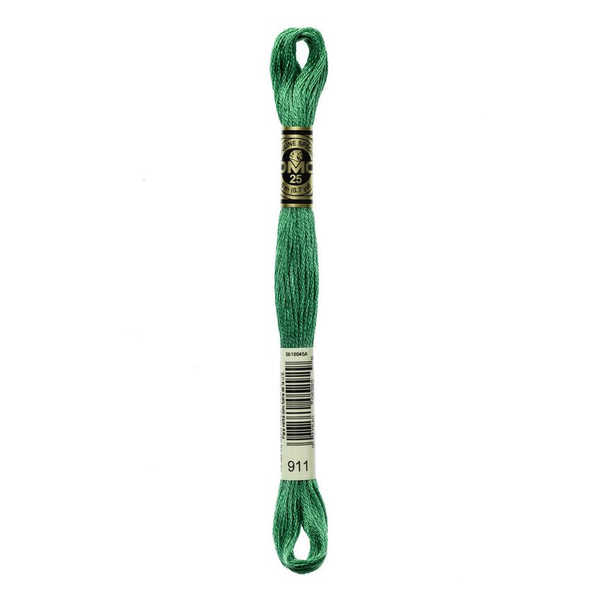 DMC 911 Six Stranded Embroidery Floss Medium Emerald Green