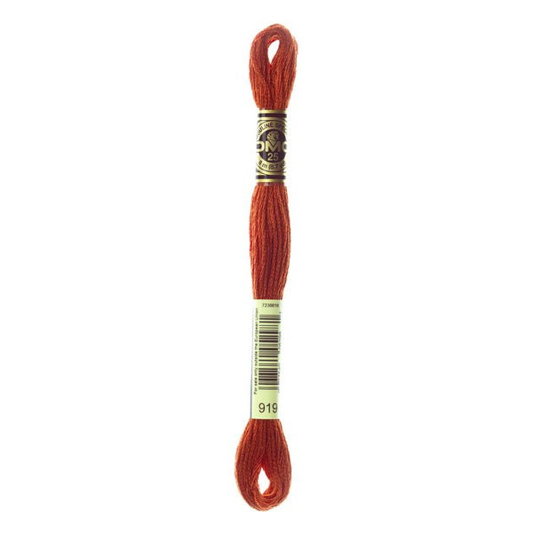 DMC 919 Six Stranded Embroidery Floss Red Copper