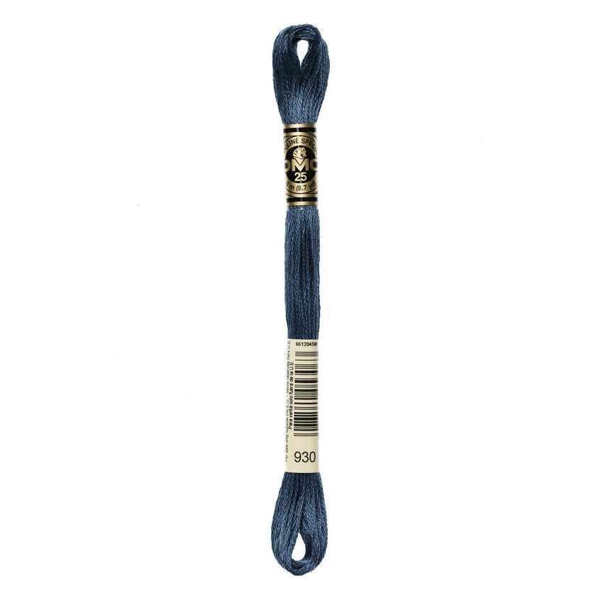 DMC 930 Six Stranded Embroidery Floss Dark Antique Blue