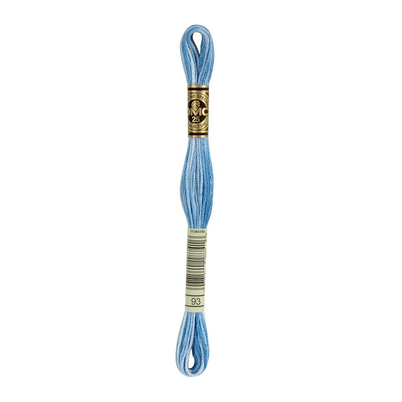 DMC 93 Six Stranded Embroidery Floss Variegated Med Blue