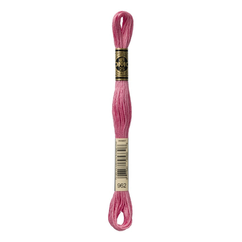 DMC 962 Six Stranded Embroidery Floss Medium Dusty Rose