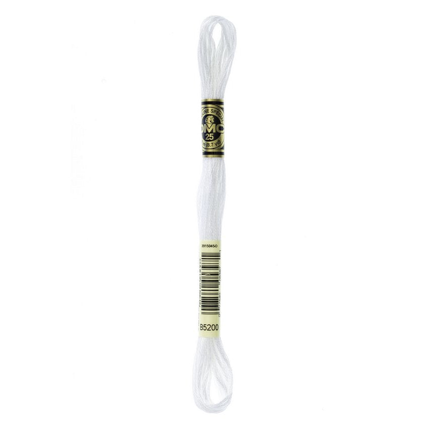 DMC Six Stranded Embroidery Floss B5200 True White