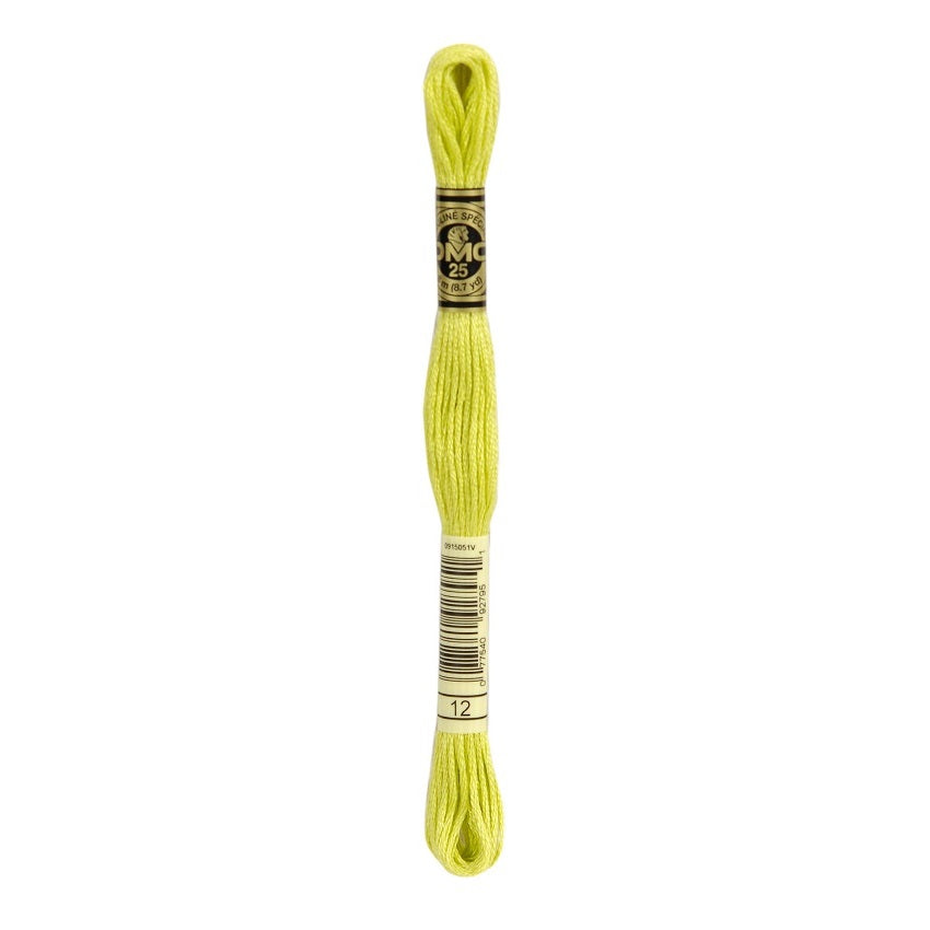 DMC 12 Six Stranded Embroidery Floss Tender Green