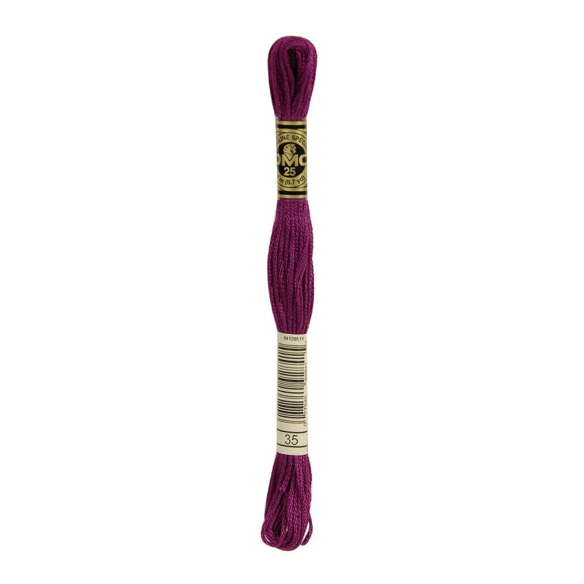 DMC 35 Six Stranded Embroidery Floss Very Dark Fuchsia