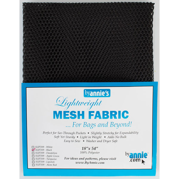 byAnnie: Mesh Lightweight Fabric 18 x 54 Inch Black