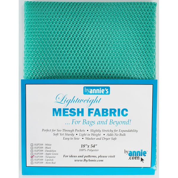 byAnnie: Mesh Lightweight Fabric 18 x 54 Inch Turquoise
