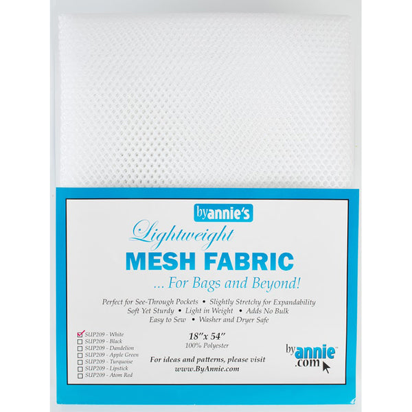 byAnnie: Mesh Lightweight Fabric 18 x 54 Inch White