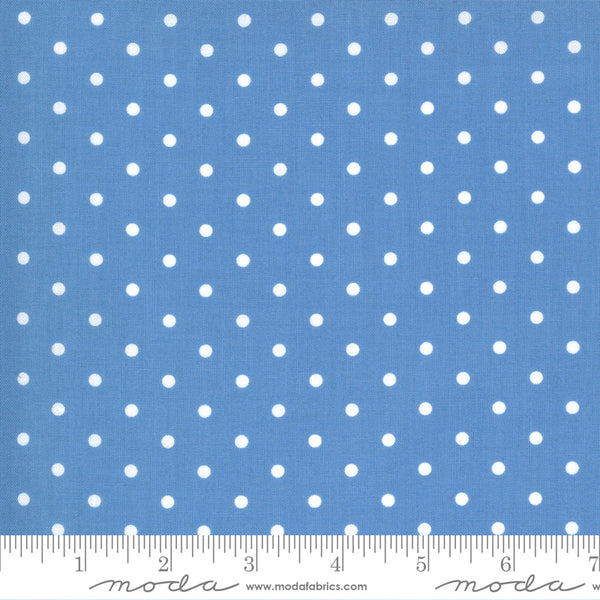 MODA Fabrics Crystal Lane Snow Dots on French Blue