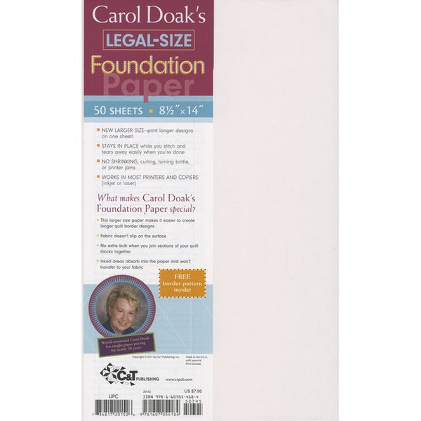 Foundation Paper Carol Doak Legal Size Paper
