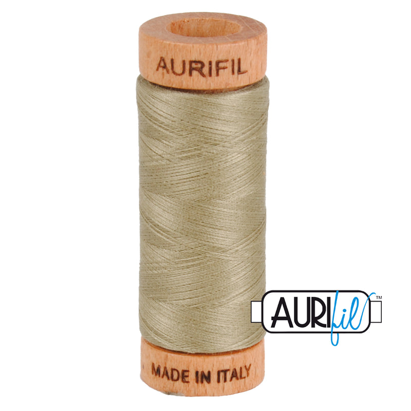 Aurifil Cotton Mako 2900 Khaki Green Thread Ne 80 280m