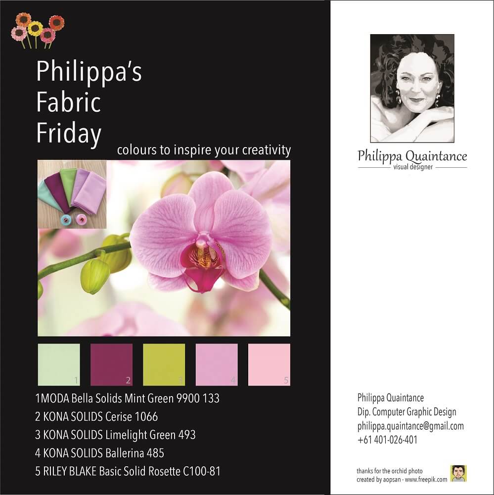 Fat Quarter Bundle: Philippas Fabric Friday Orchid