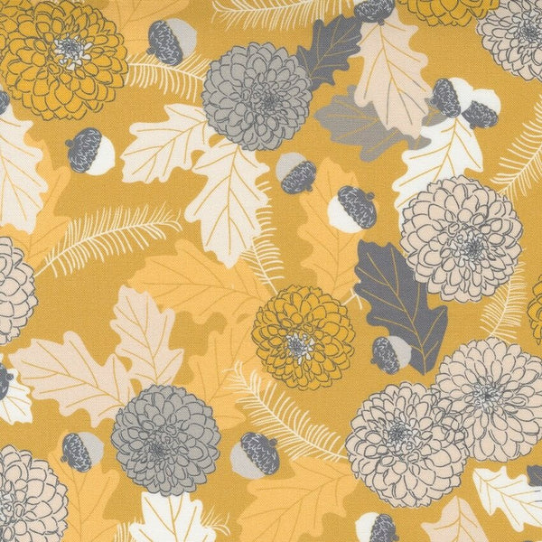 Through the Woods Forest Flora Golden Yellow by Sweetfire Road for MODA