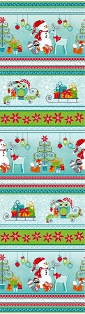 Frosty Forest Stripe Christmas Border