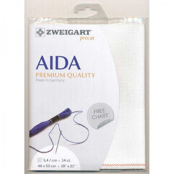 Zweigart Aida Cloth 14CT Fat Quarter Pack WHITE