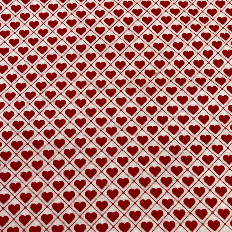 stoffabrics - Red Diamond Hearts - Tiled Up