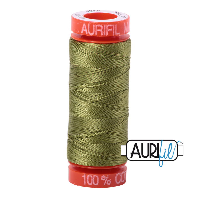 Aurifil Cotton Mako 5016 Olive Green Thread