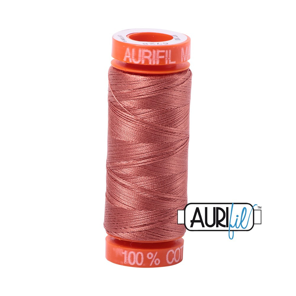 Aurifil Cotton Mako 6728 Cinnabar Thread Ne 50 200m