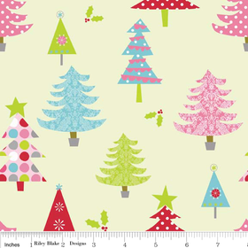 Riley Blake - Christmas Basics Trees Lime