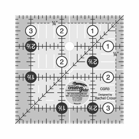Creative Grids Ruler 3-1/2in Square