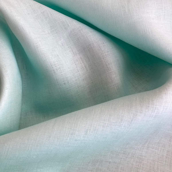 100% Linen Fabric Col 156 Aqua Blue 190gm2 135cm wide