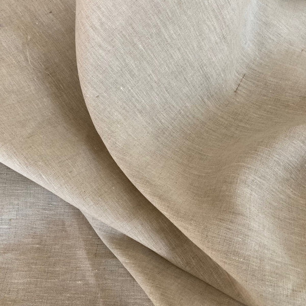 100% Linen Fabric Col 24 Beige Brown 190gm2 135cm wide