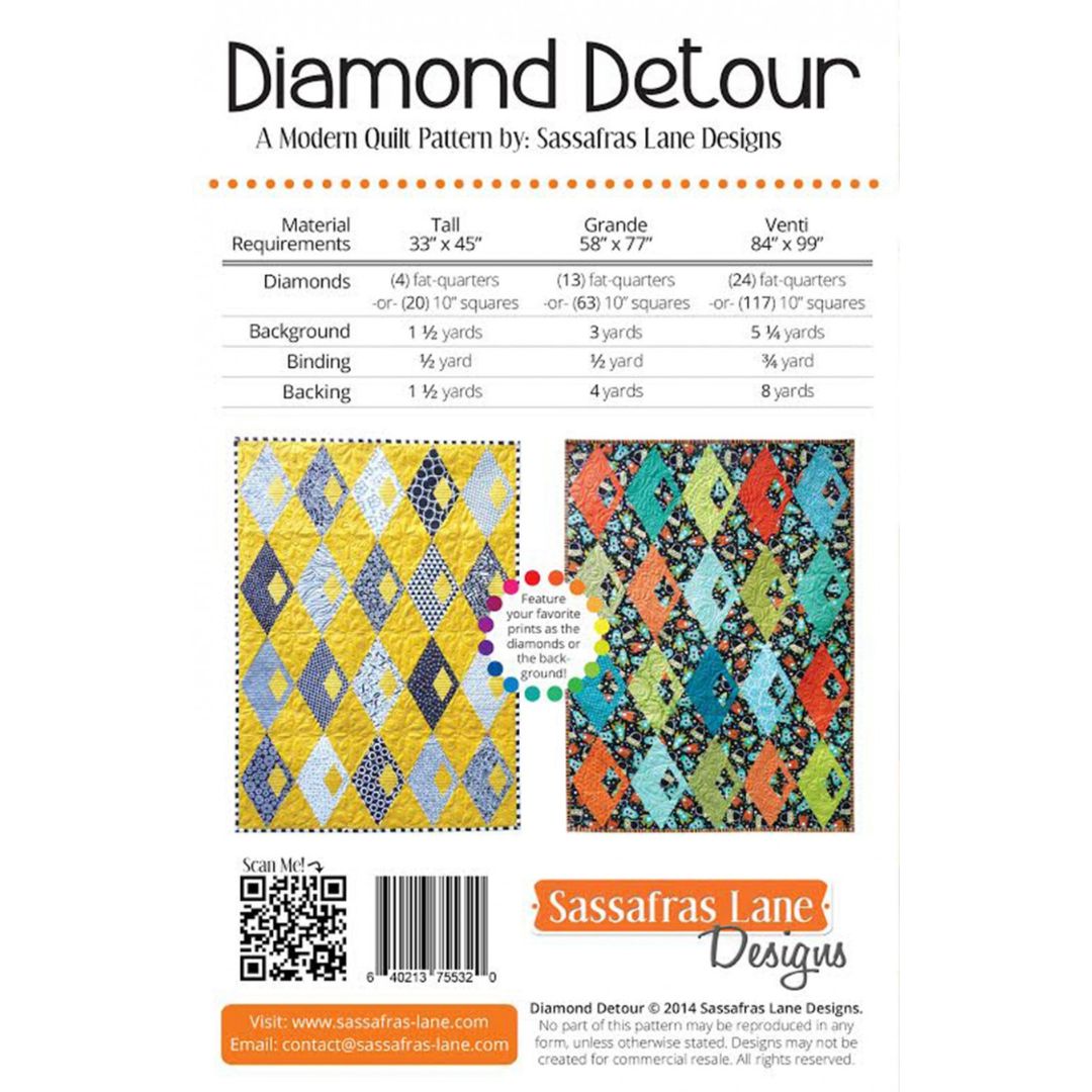 Sassassfras Lane Designs - Diamond Detour Quilt Pattern