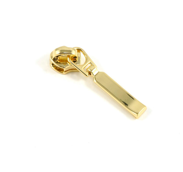 #3 Emmaline Rectangular Zipper Slide 10pk Gold