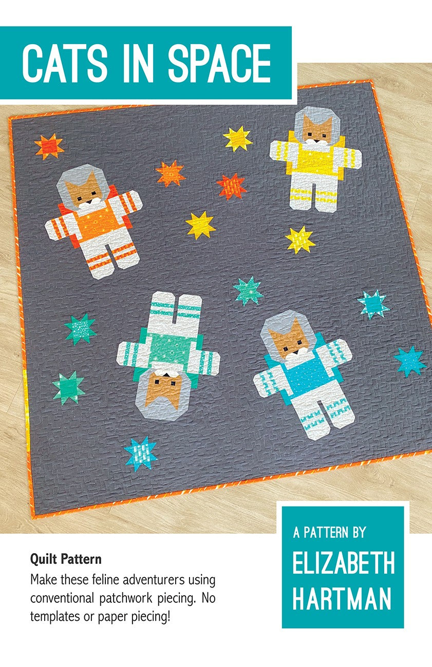 Elizabeth Hartman Quilt Pattern: Cats in Space