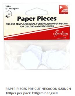 Sew Easy: Hexagon papers only