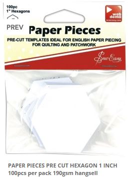 Sew Easy: Hexagon papers only