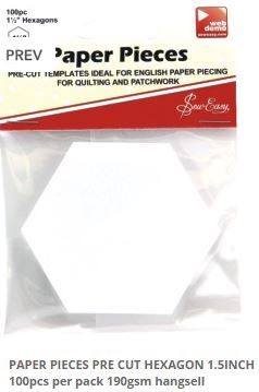 Sew Easy: Hexagon papers only