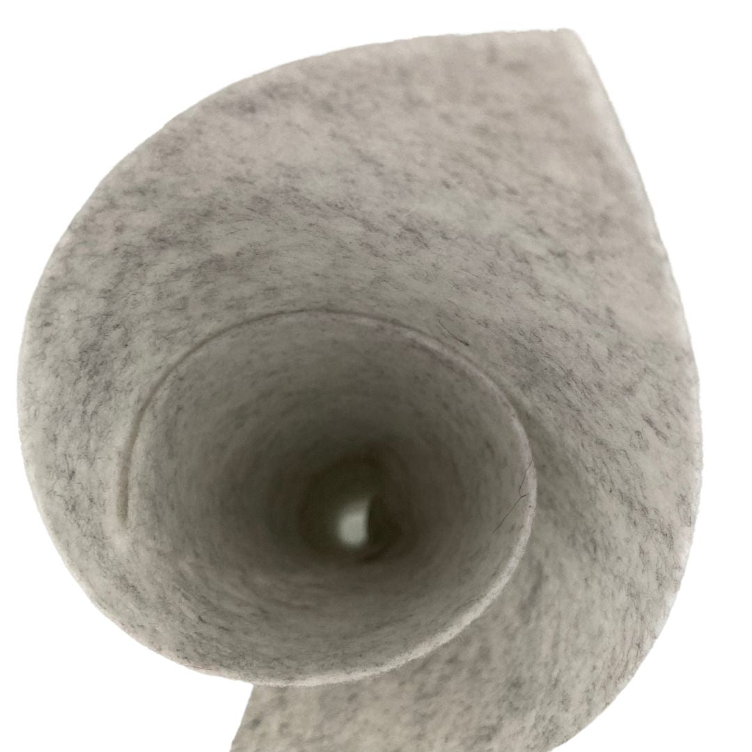 Felt 100% Wool - G1-000 Very Light Grey Marle 1mm