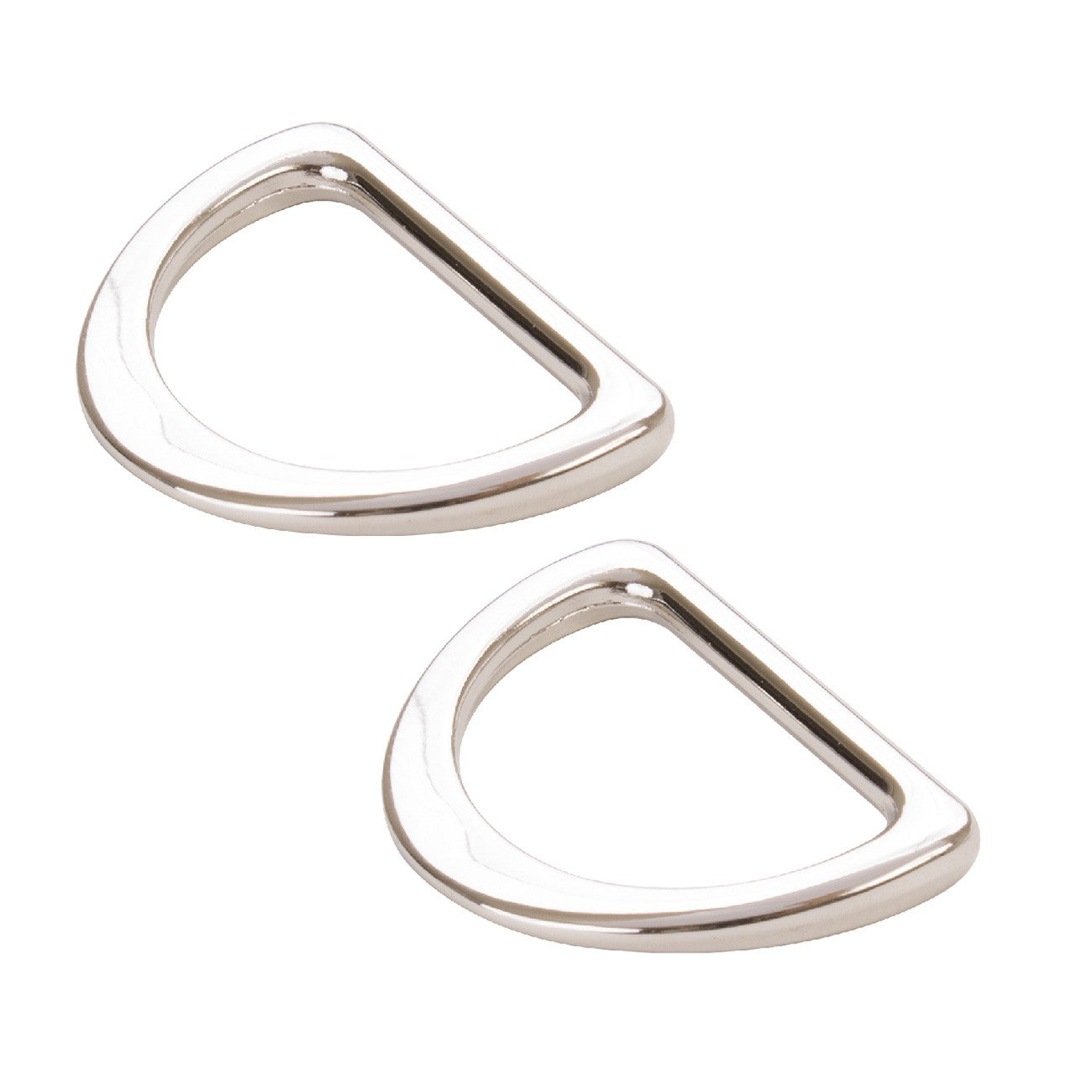 ByAnnie: D Ring Flat 1in Nickel Set of Two