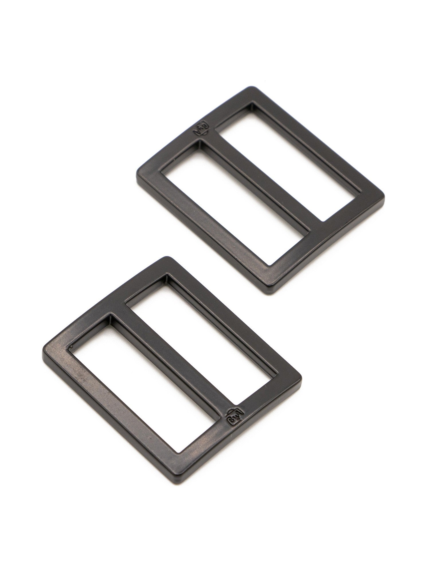 ByAnnie: Slider Flat Widemouth 1in Black Metal Set of Two