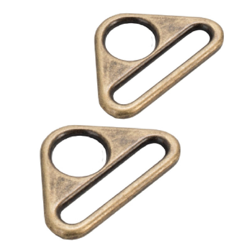 ByAnnie: Triangle Ring Flat 1in Antique Brass Set of Two