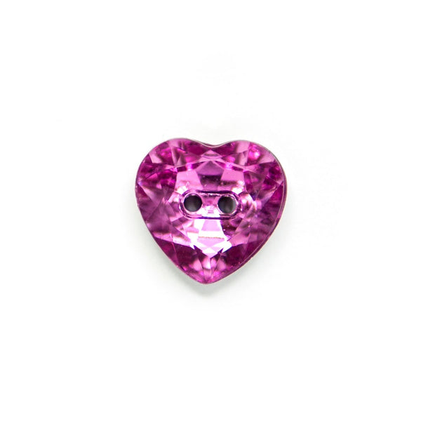 HEMLINE BUTTONS  Precious Heart, Pink 11 mm