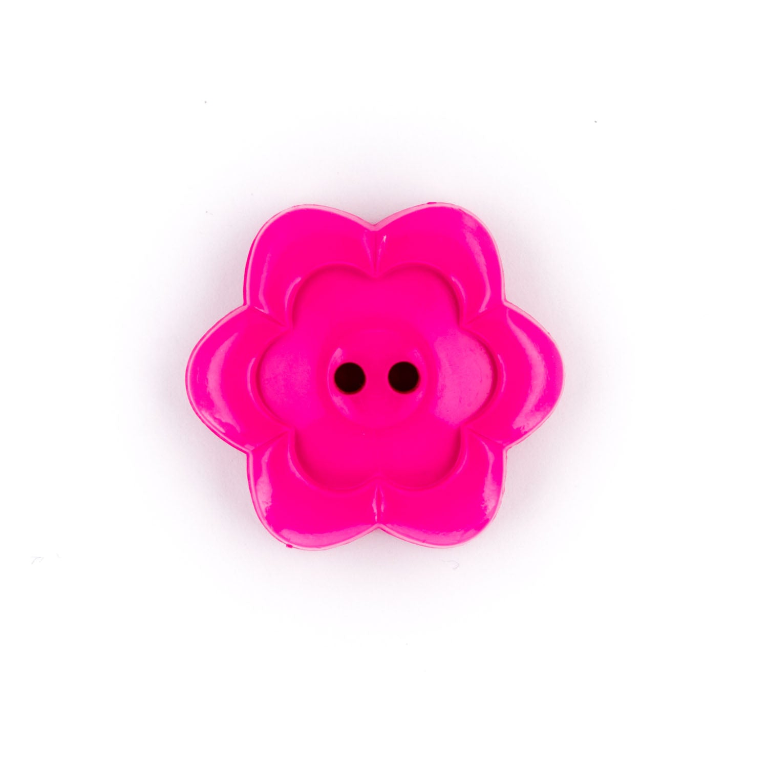 HEMLINE BUTTONS Flower Shape Hot Pink 25mm 2-Holes