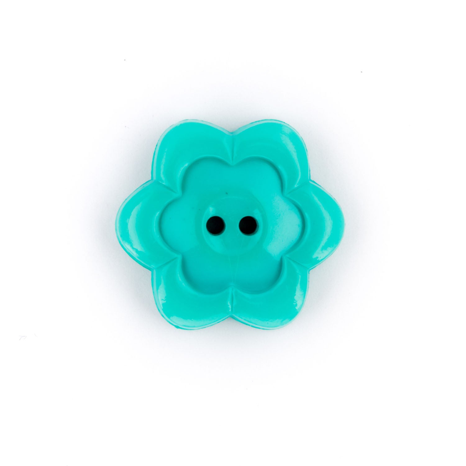 HEMLINE BUTTONS Flower Shape Aqua 25mm 2-Holes