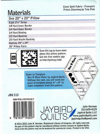 JBQ113 Jawbreaker Pillow Materials List