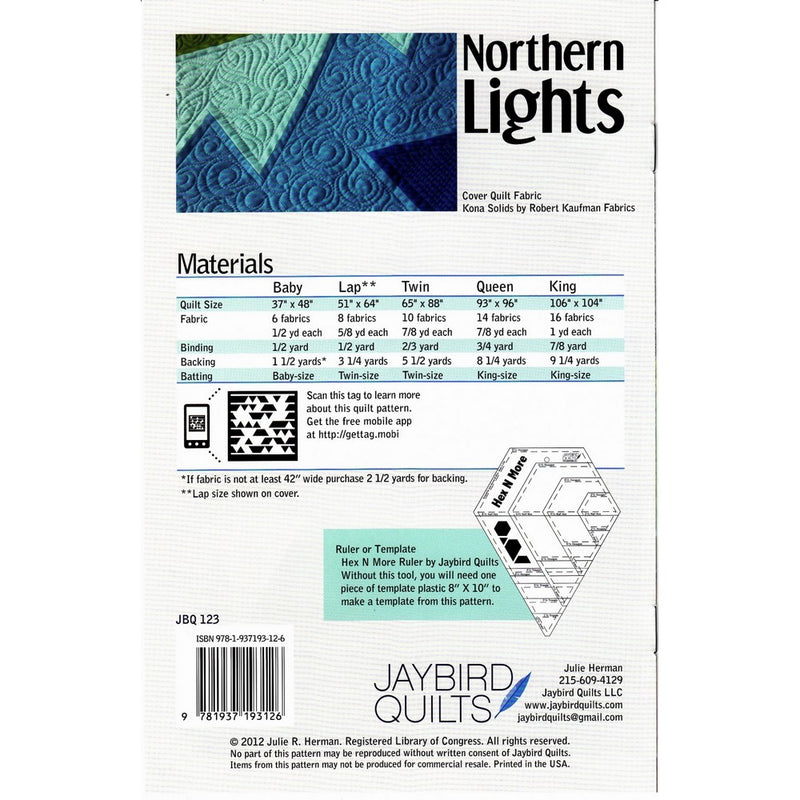JayBird Quilts Pattern: Northern Lights