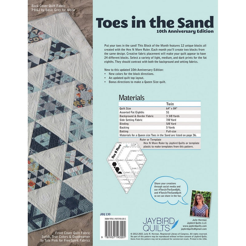 JayBird Quilts Pattern: Toes in the Sand