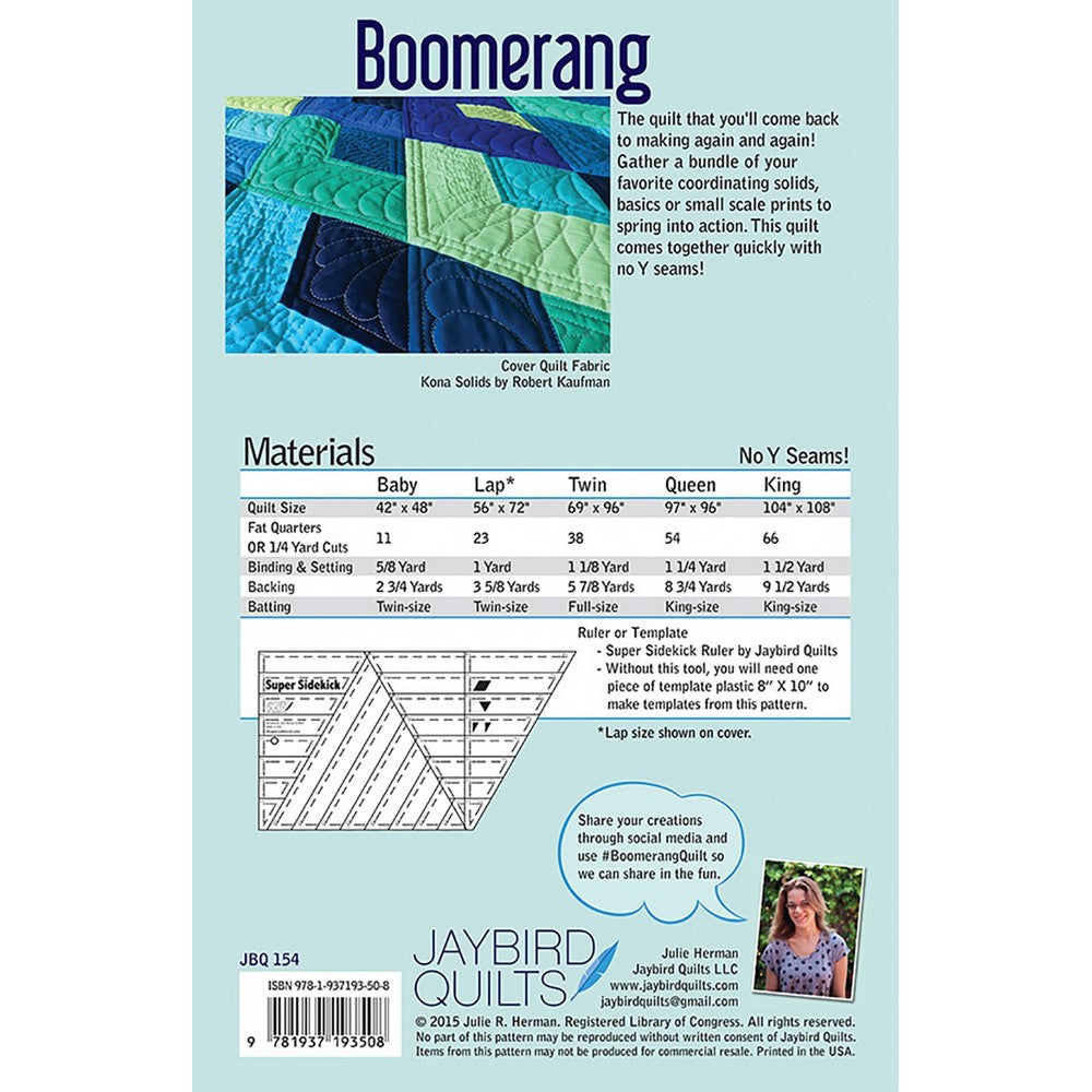 JayBird Quilts Pattern: Boomerang