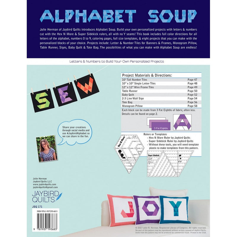 JayBird Quilts Pattern: Alphabet Soup