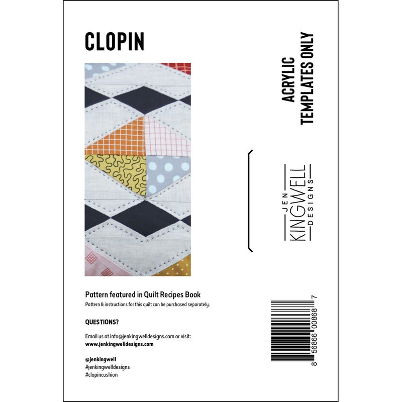 Jen Kingwell Designs: Clopin Cushion (Acrylic Template Only)