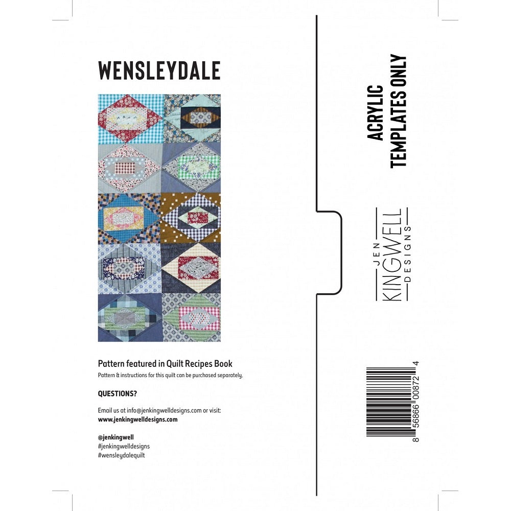 Jen Kingwell Designs: Wensleydale (Acrylic Template Only)