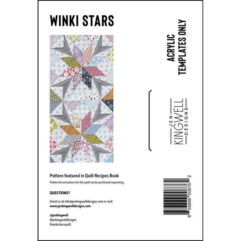 Jen Kingwell Designs: Winki Stars (Acrylic Templates Only)